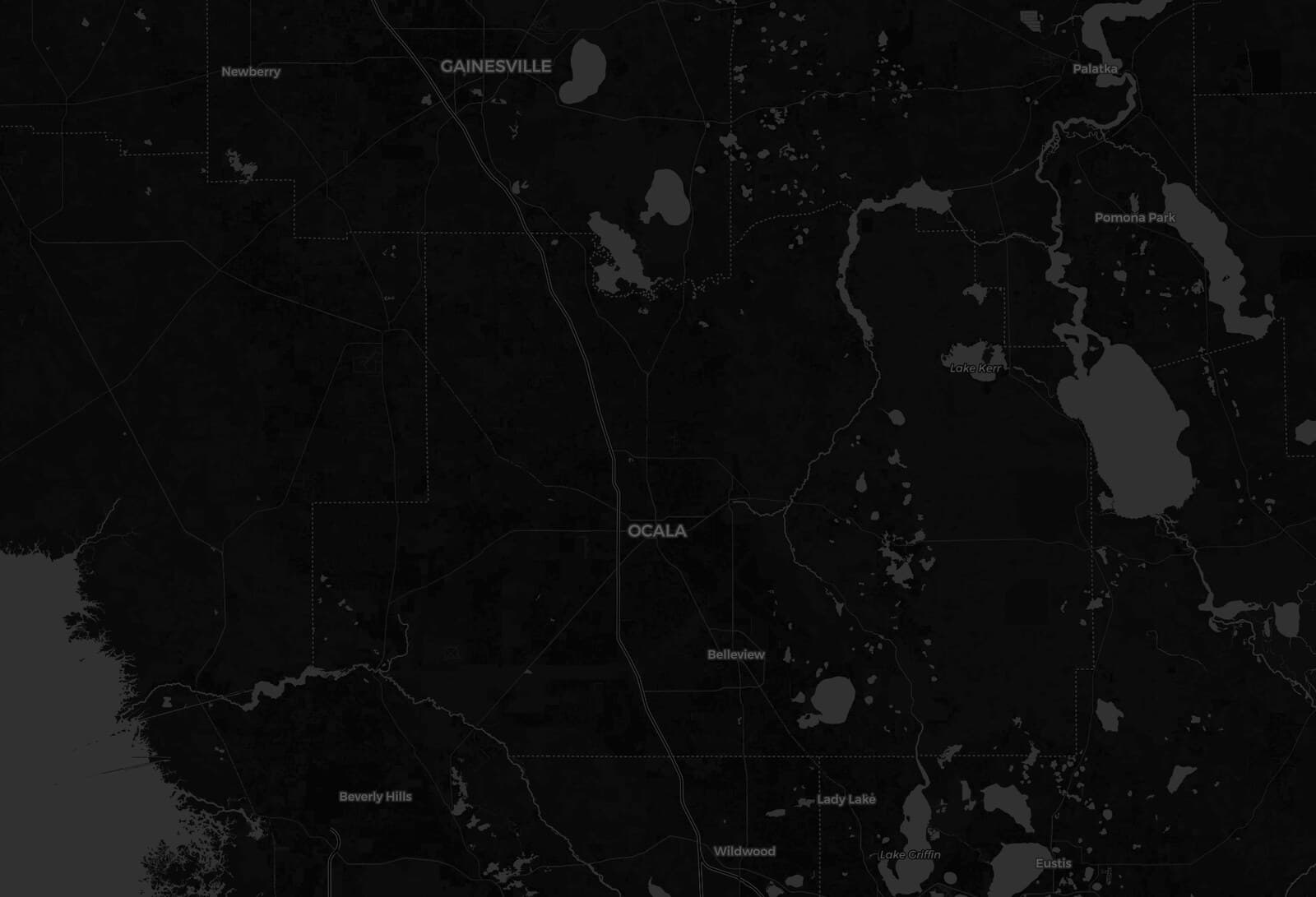 Map of Ocala and the surrounding Marion County, FL, where CSP Concrete works